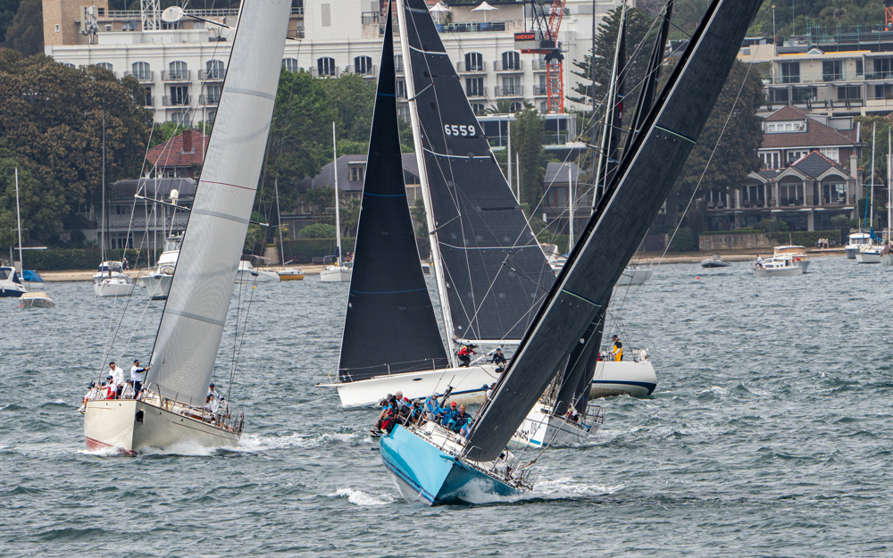 2024/25 Audi Centre Sydney BWPS | Bird Island Race start - Antipodes (foreground). Oroton Drumfire,(l), Kenreki and Wots Next (6559).   Image: Mike Selbie