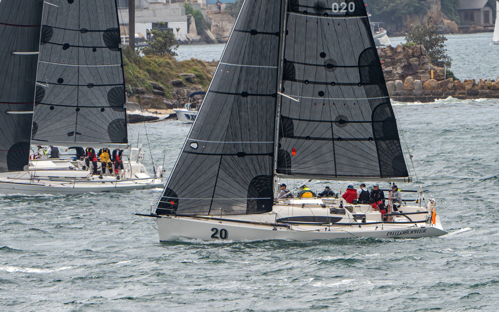 2024/25 Audi Centre Sydney BWPS | Bird Island Race start - Philosopher alongside Ariel.   Image: Mike Selbie