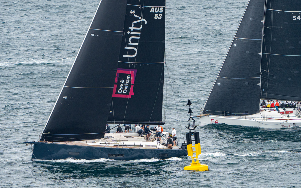 2024/25 Audi Centre Sydney BWPS | Bird Island Race start - Beneteau 53 Odin (l) and Pretty Woman.   Image: Mike Selbie