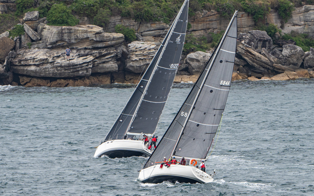 2024/25 Audi Centre Sydney BWPS | Bird Island Race start - Windhover (5846) and Rumchaser.   Image: Mike Selbie