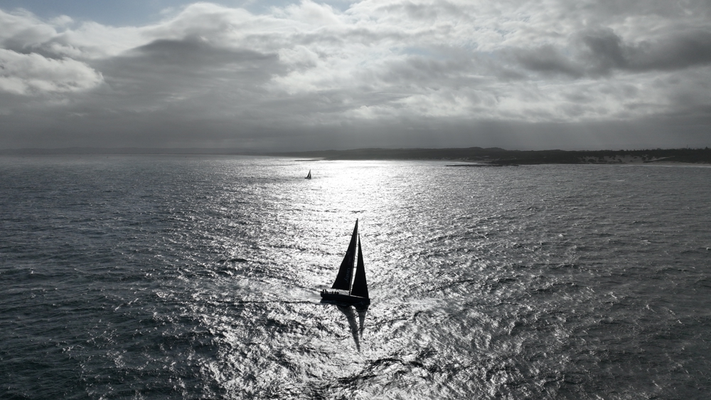 Beneteau First 53 Odin passing Norah Head with about 3 nautical miles to Bird Island.   Image courtesy High Impressions Media.