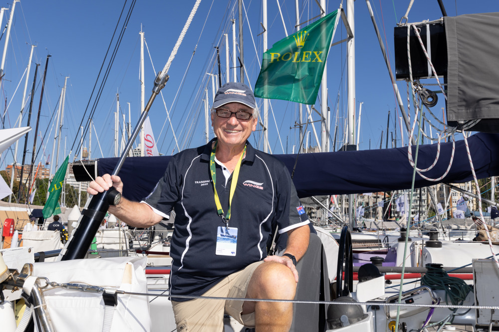 Dockside ambiance at Cruising Yacht Club of Australia - Ian Edwards, skipper of Wings.