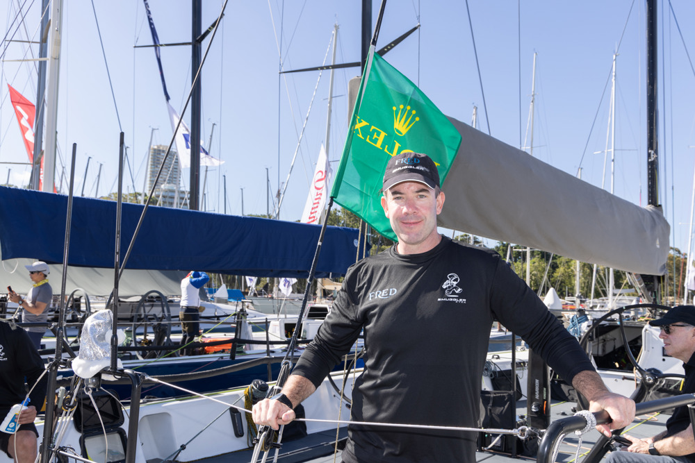 Dockside ambiance at Cruising Yacht Club of Australia - Sebastian Bohm. skipper of Smuggler.