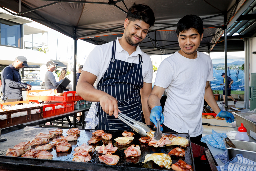 RSHYR 2024 dockside ambience - pre-race egg & bacon rolls..   Image: CYCA | Salty Dingo