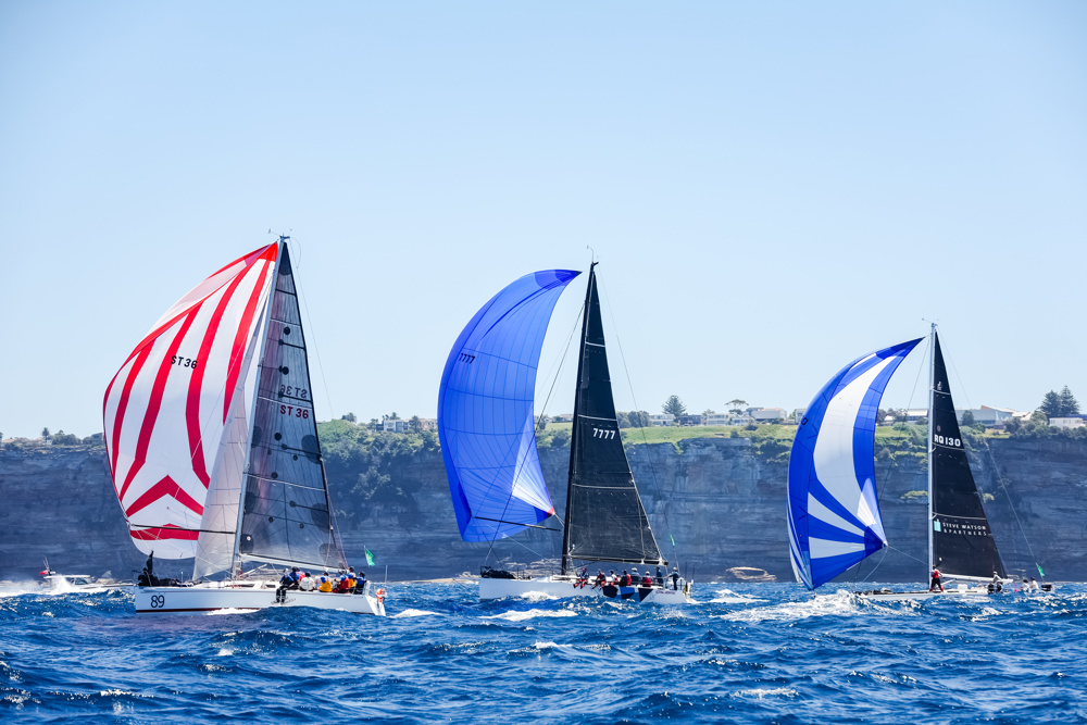 Midnight Rambler leading Calibre 12 and Ragtime.     Image: CYCA | Salty Dingo