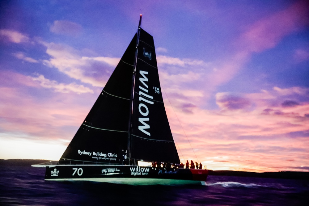 Celestial V70 in River Derwent approaching the finish.   Image: CYCA | Salty Dingo