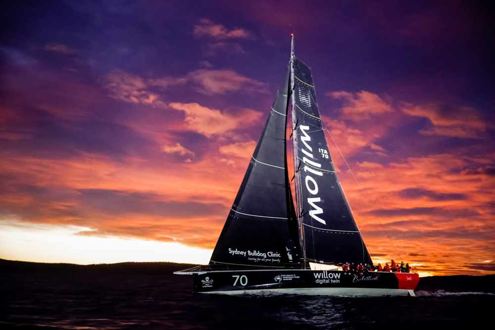 Celestial V70 in River Derwent approaching the finish.   Image: CYCA | Salty Dingo