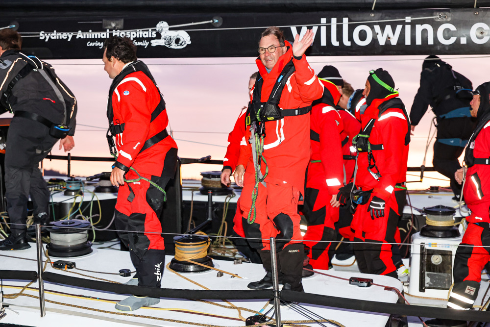 Skipper Sam Haynes and crew on Celestial V70.   Image: CYCA | Salty Dingo