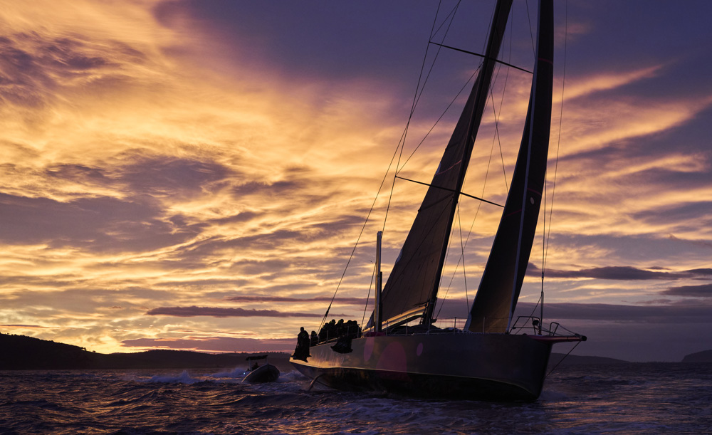 Wild Thing 100 with about 4 nautical miles to go.