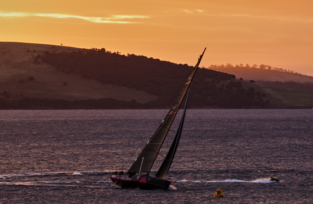 Wild Thing 100 about to cross the finish line.