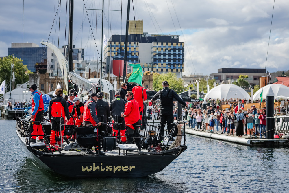 Whisper entering the King's Pier Marina in Hobart.     Image: CYCA | Salty Dingo