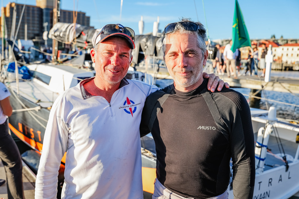 Rupert Henry and Corentin Douguet, co-skippers of Mistral.    Image: CYCA | Salty Dingo