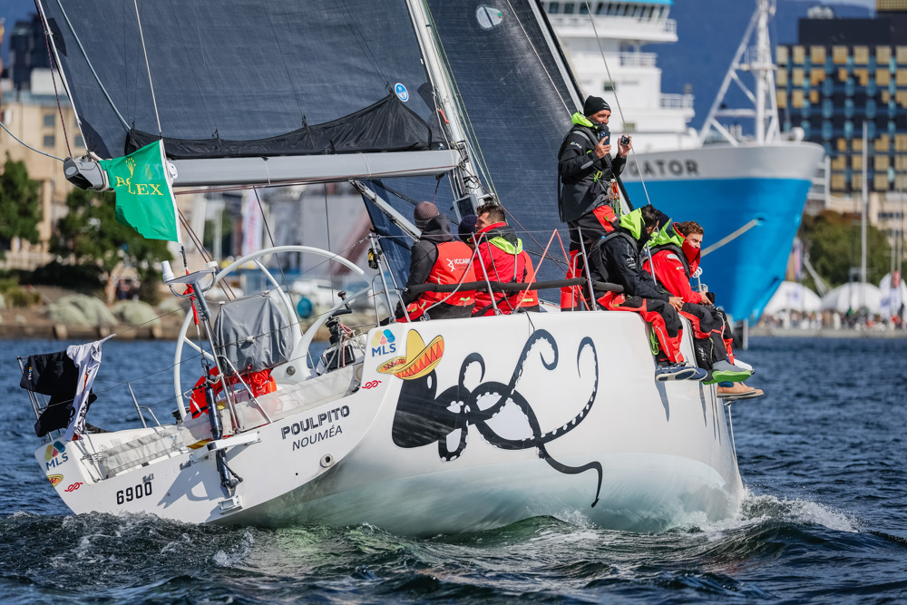 Sydney 38 Poulpito approaching the line.      Image: CYCA | Salty Dingo