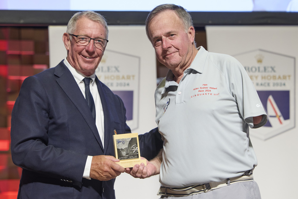 Cinquante, 3rd Sydney 38 Division -  presented by RYCT Commodore Stephen McCullum  to skipper Kim Jaggar.     