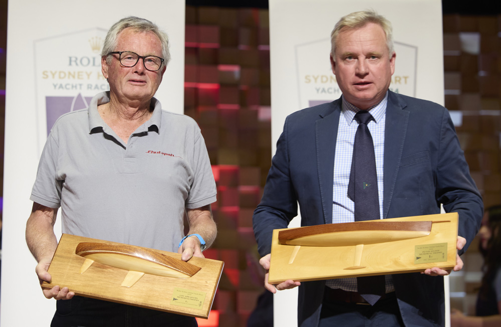 Chutzpah, 1st Victorian Yacht on Corrected Time (Lou Abrahams Memorial Trophy), 1st IRC Division 2 - presented by The Honourable Jeremy Rockliff, Premier of Tasmania to owner Bruce Taylor.