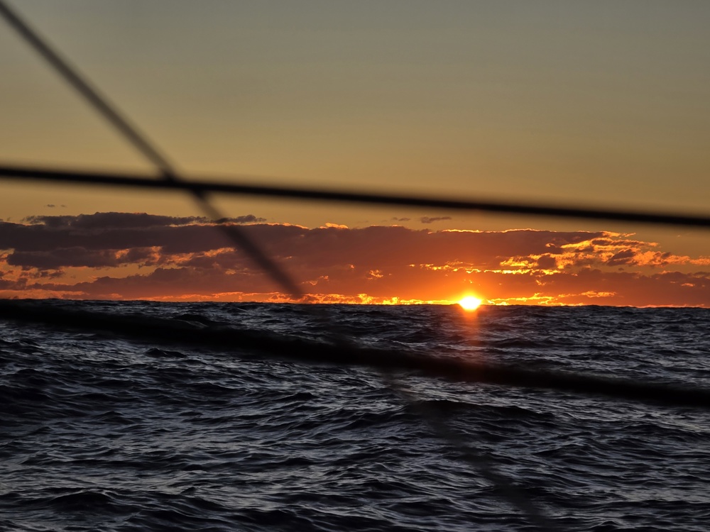 The setting sun from Frantic