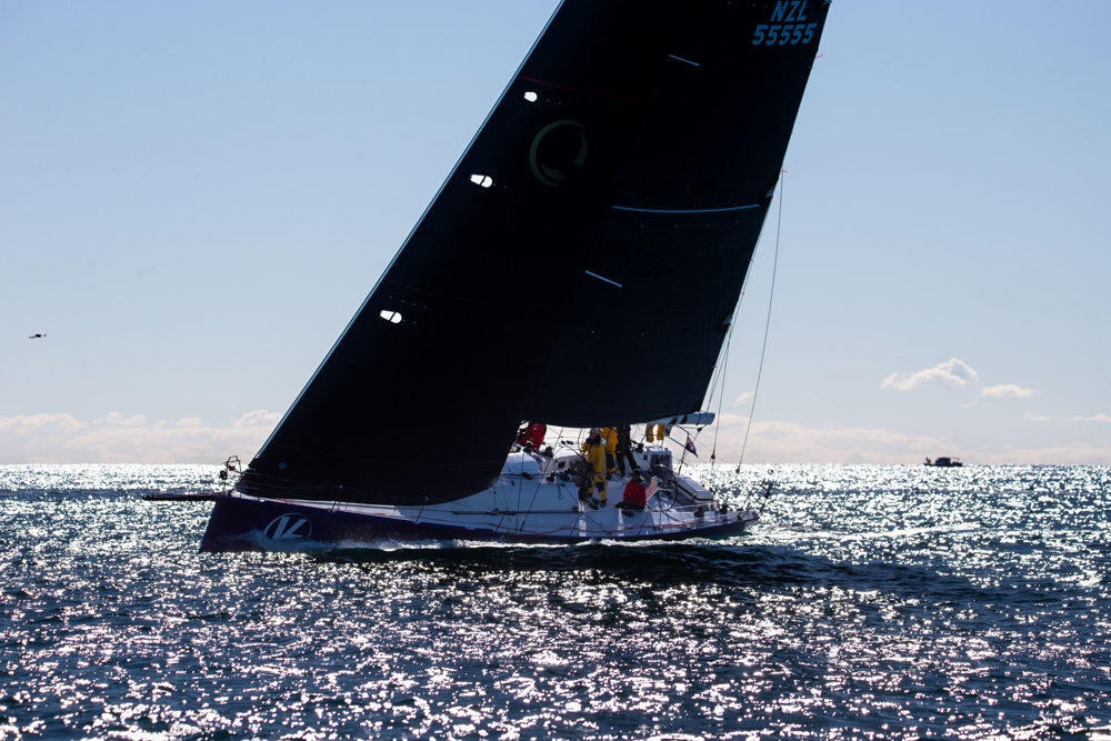 V5 approaching the finish in glorious sailing conditions.