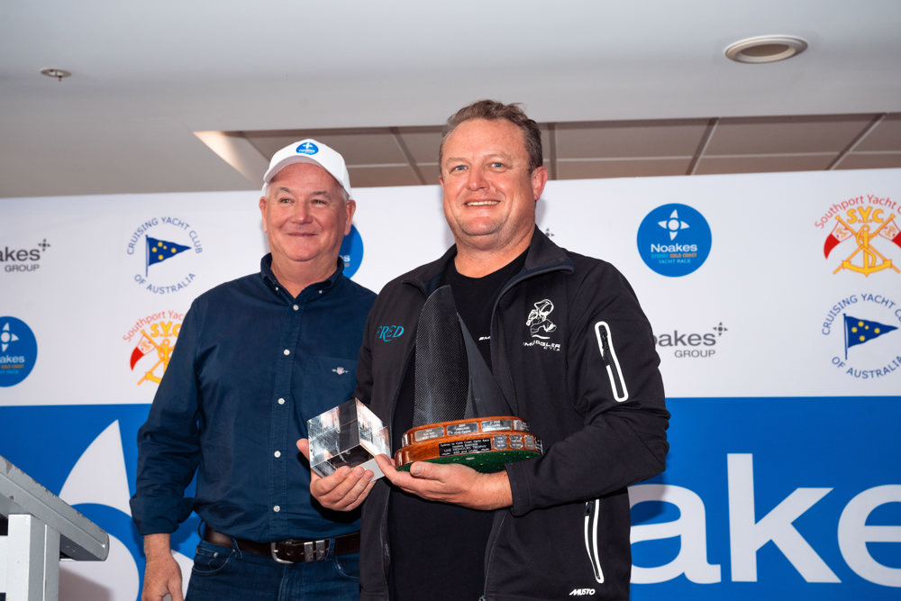 Noakes 60 foot and Under Line Honours Trophy - Smuggler.    Image: CYCA | Ashley Dart