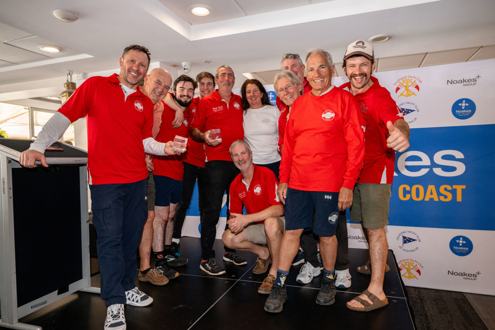 The crew of Wild Oats at the prizegiving.    Image: CYCA | Ashley Dart