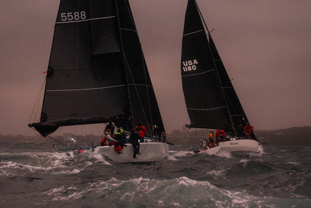 2025 Tollgate Island Race start - KD1 and Bacchanal.    Image: CYCA | Ashley Dart