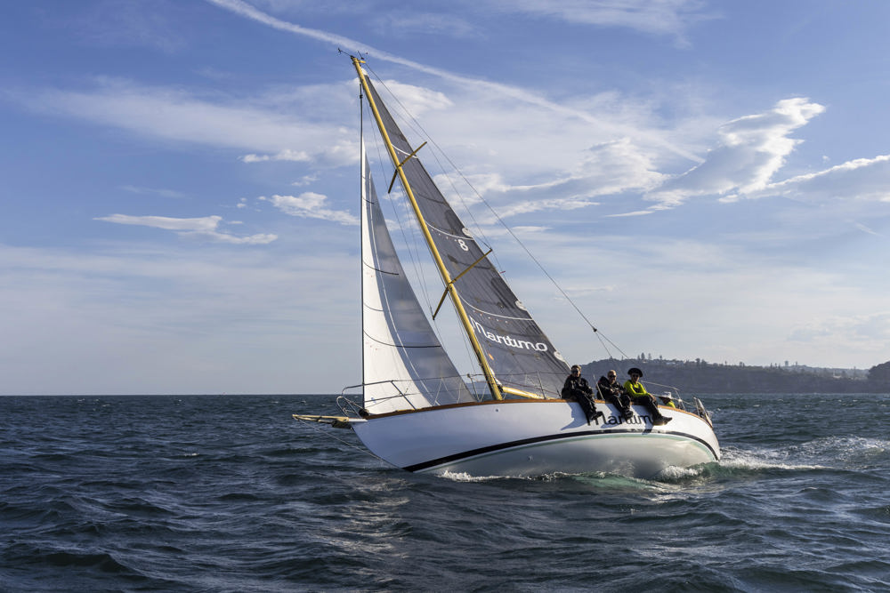 Cabbage Tree Island Race 2025 - Maritimo Katwinchar exiting Sydney Harbour.  Image: CYCA/Andrea Francolini