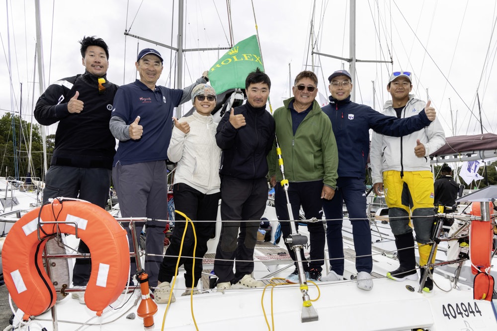 Crew of Marguerite, Sail No: M772, Owner: Aaron Zhou - Charterer, Skipper: Aaron Zhou, Club: CYCA, NSW, Design: Beneteau First 47.7, LOA (m): 14.5, Year: 2002