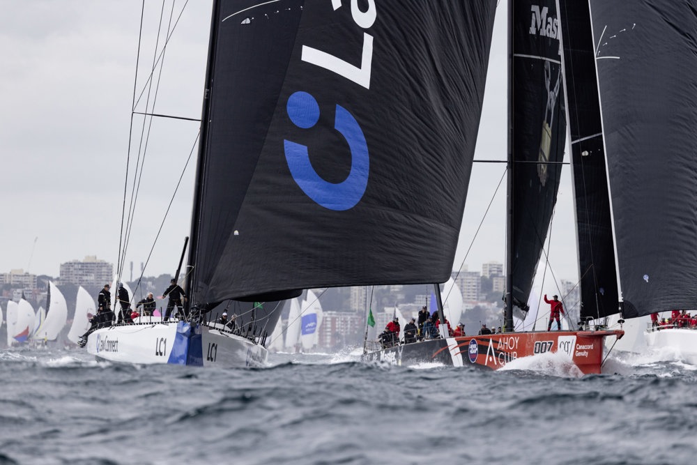 Start of the race out of Sydney Harbour - LAWCONNECT, Sail No: SYD1000, Owner: Christian Beck, Skipper: Tony Mutter, Club: CYCA, NSW, Design: Juan K 100 Custom, LOA (m): 30.5, Year: 2008