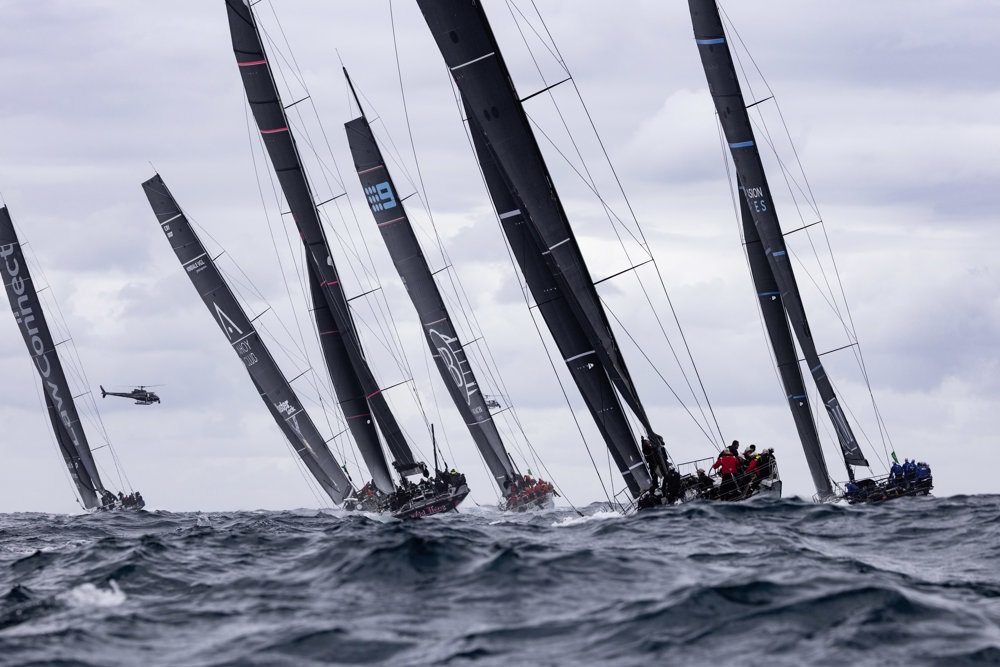 Fleet leaving Sydney Harbour