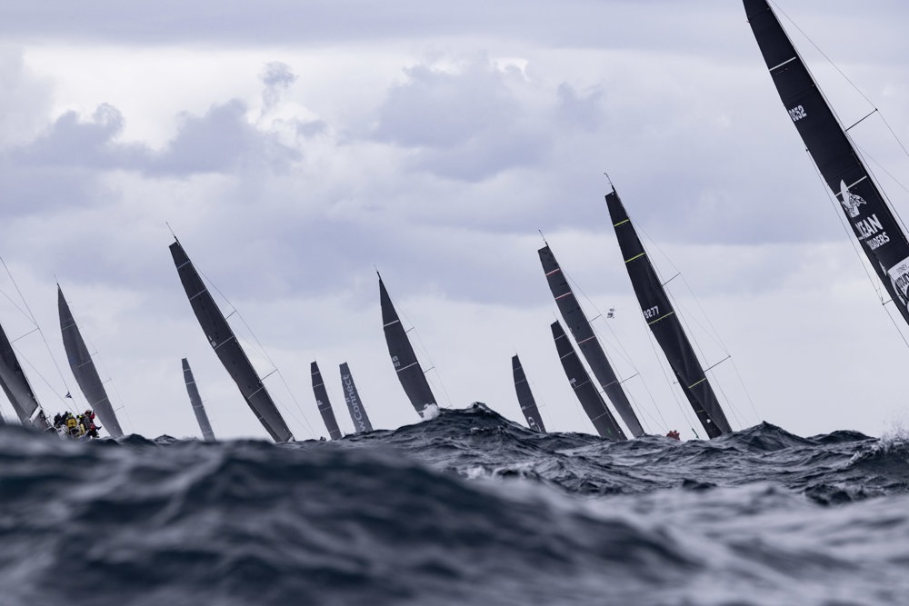 Fleet leaving Sydney Harbour