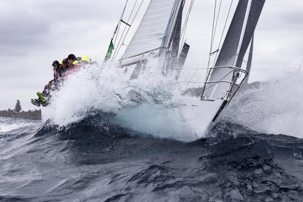 Fleet leaving Sydney Harbour

LOVE & WAR, Sail No: 294, Owner: Simon Kurts, Skipper: Stephen McCullum, Club: CYCA, NSW, Design: S&S, LOA (m): 14.2, Year: 1973