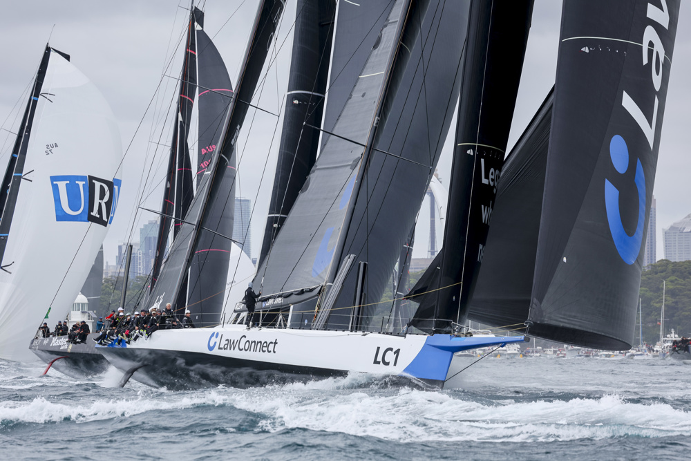 80th ROLEX Sydney Hobart Yacht Race - LawConnect leading the fleet.    Image: CYCA/Salty Dingo