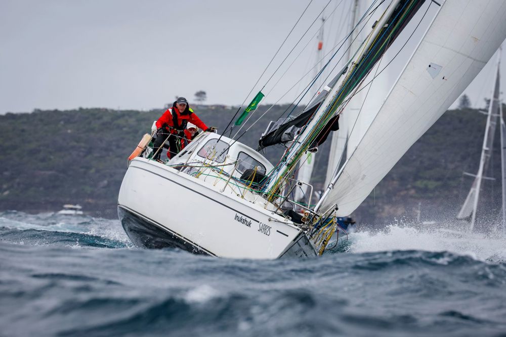 80th ROLEX Sydney Hobart Yacht Race - Innukshuk leaving the harbour.    Image: CYCA/Salty Dingo