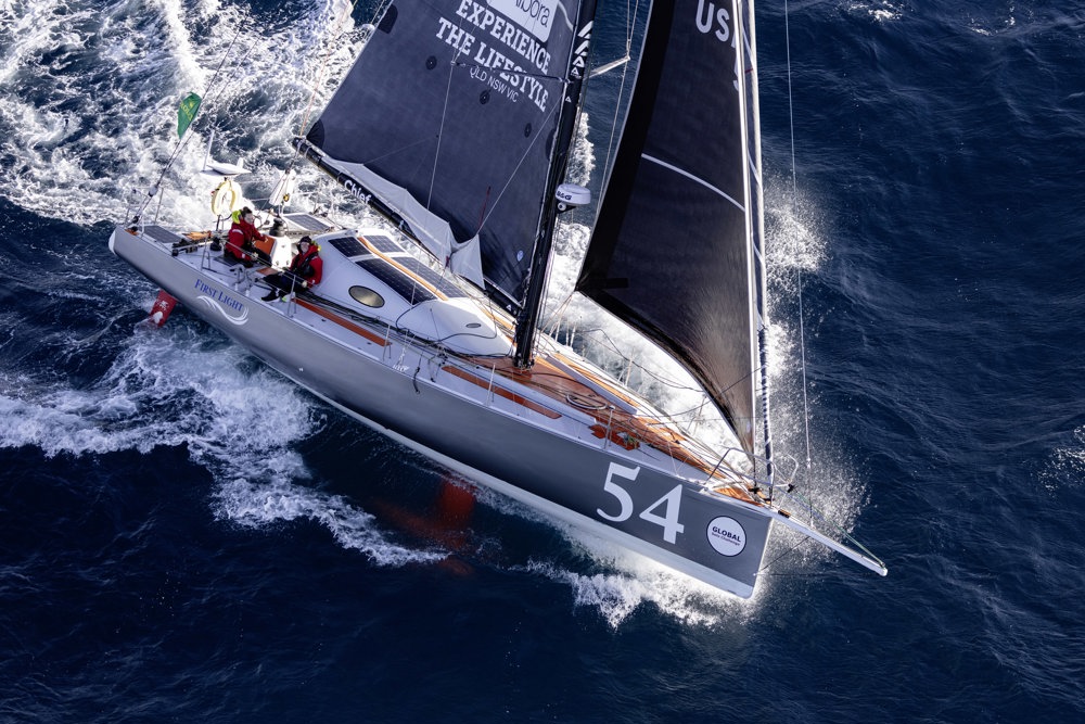 FIRST LIGHT, Sail No: USA54, Owner and Skipper: Elizabeth Tucker, Club: MHYC, NSW, Design: Class 40, LOA (m): 12.19, Year: 2008