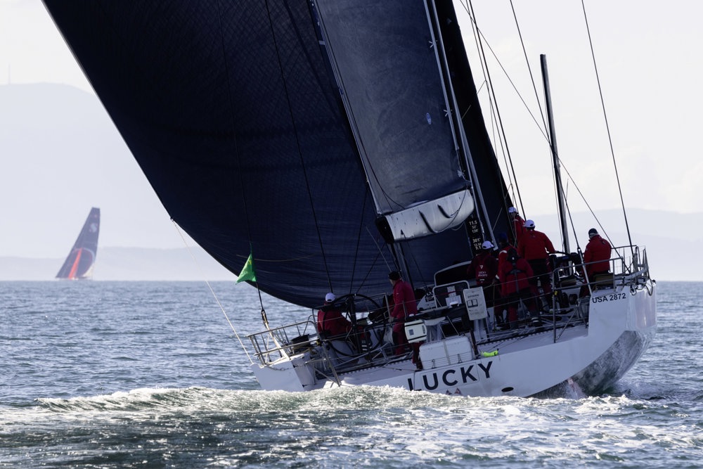 LUCKY passing cape Raoul , Sail No: USA2872, Owner and Skipper: Bryon Ehrhart, Club: NYYC, UNITED STATES, Design: Juan K 88 Custom, LOA (m): 27, Year: 2014