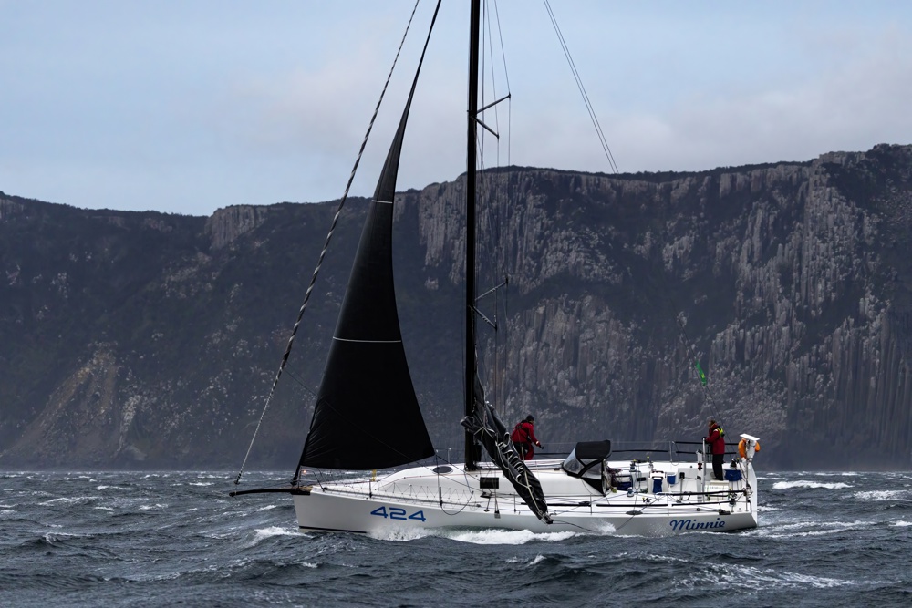 MINNIE, Sail No: 424, Owner: Michael Bell, Skipper: Michael Bell/Adrian Harmsworth, Club: CYCA, NSW, Design: Jones 42, LOA (m): 12.9, Year: 2001