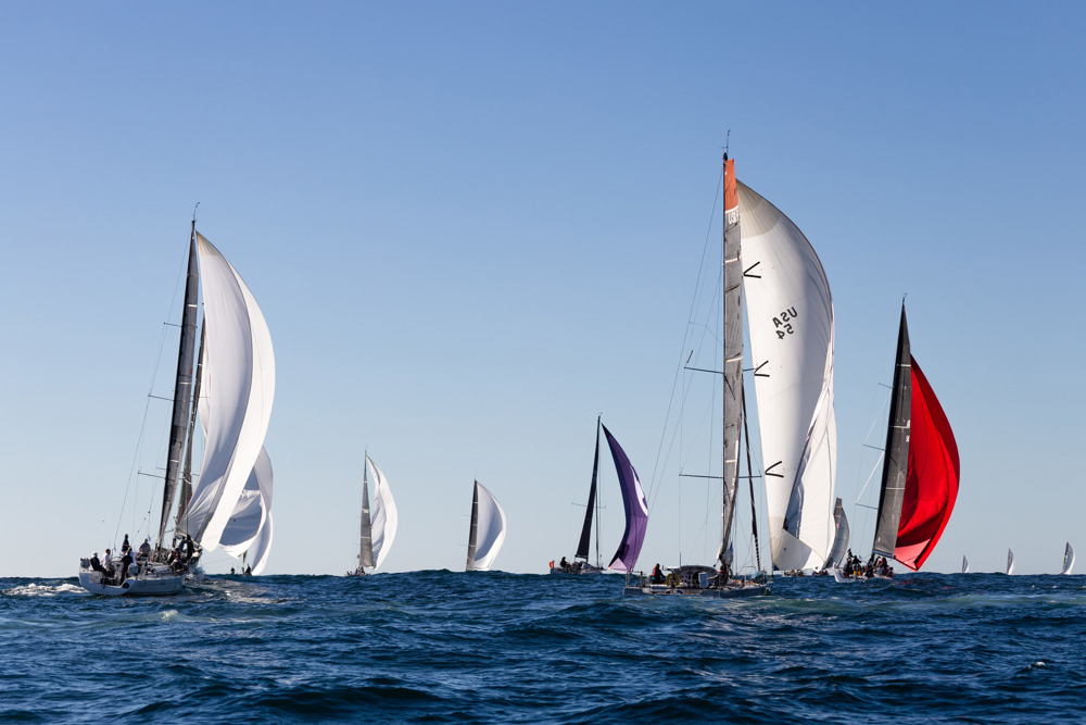 Noakes Sydney Gold Coast 2026 Start - The fleet heads up the coast