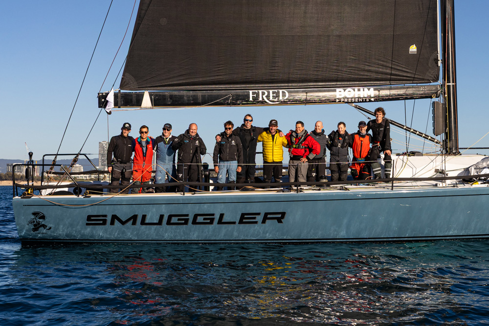 The crew of the line honors boat Smuggler.     Image: CYCA | Ashley Dart