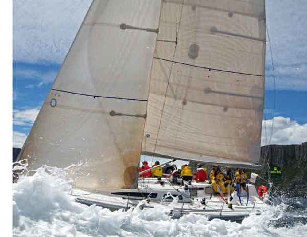 Lou Abraham's Challenge sailing into Hobart
