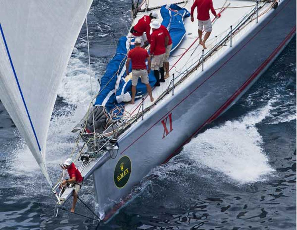Bob Oatley owned, Mark Richrds skippered Wild Oats XI on her journey south to Hobart in the 65th Rolex Sydney Hobart