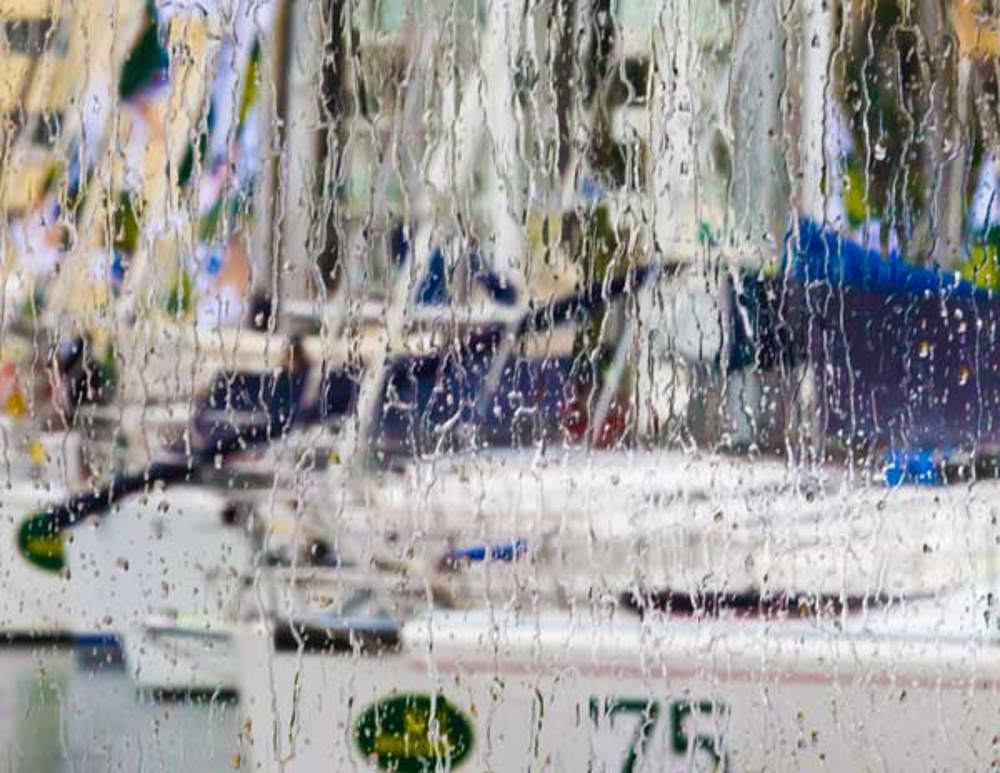 The yachts can expect more drenching throughout the day