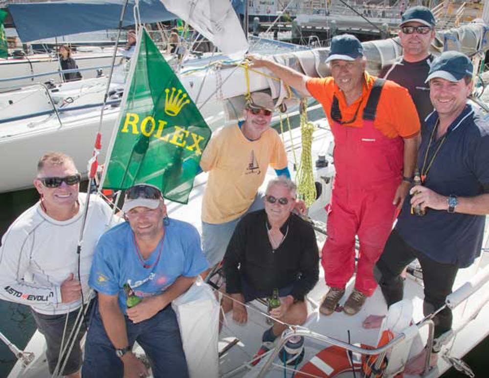 Jonathan Stone's Illusion the smallest boat in the fleet arrives safely in Hobart