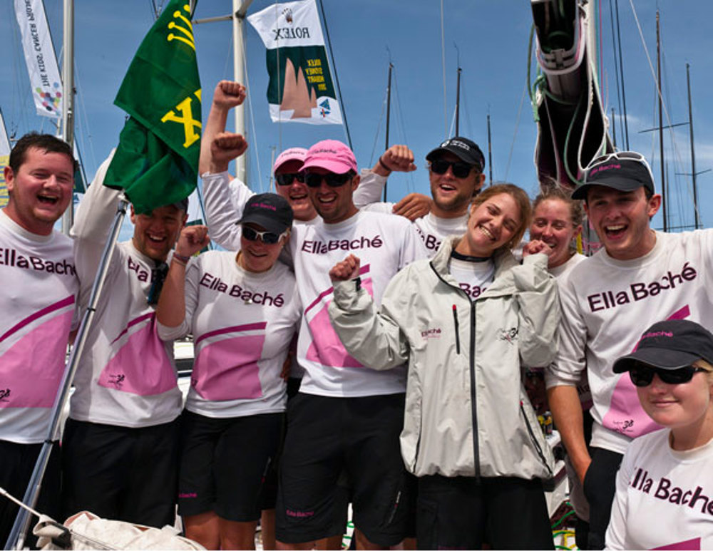 Jessica Watson and the Ella Bache crew arrive in Hobart and into second place in the Sydney 38 Division