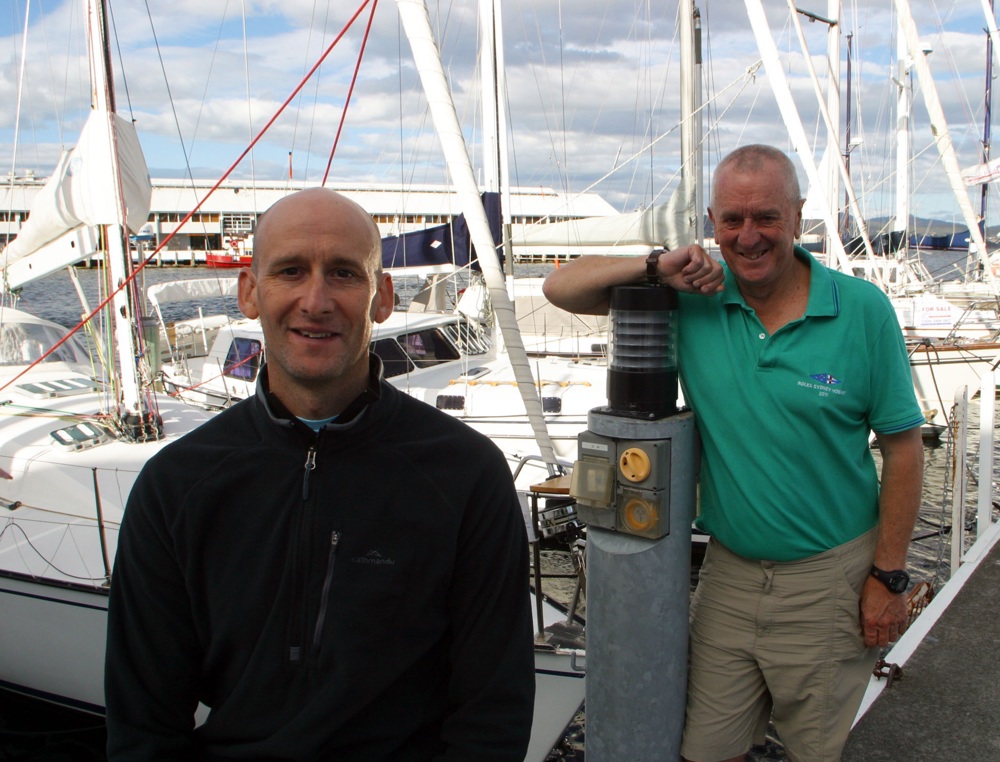 James and Biddy (Robert) Badenach on the dock in Hobart