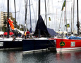 The boats in the marina before the start