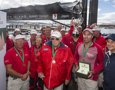 The crew of Wild Oats XI with Patrick Boutellier, General Manager Rolex Australia
