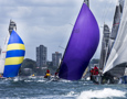 Spinnakers fly at the start of the Rolex Sydney Hobart Yacht Race