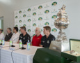 The silverware and the media launch panel