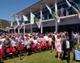 The Official Party arrives at the Royal Yacht Club of Tasmania for the official prizegiving of the 65th Rolex Sydney Hobart