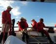 Onboard Wild Oats XI this afternoon, just off Coffs Harbour in 10 knots of seabreeze