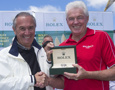 Prizegiving ceremony - Roger Hickman, owner and skipper of WILD ROSE (AUS) receive a Rolex Timepiece from Jean-Nöel Bioul, Rolex SA